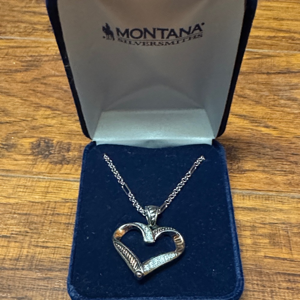 Montana Silversmiths Two-Tone Heart Necklace